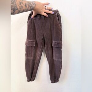 Zara Kids Brown Corduroy Cargo Pants